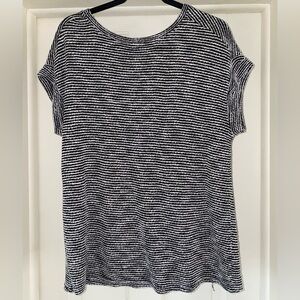 Striped Knit Short Sleeve Top